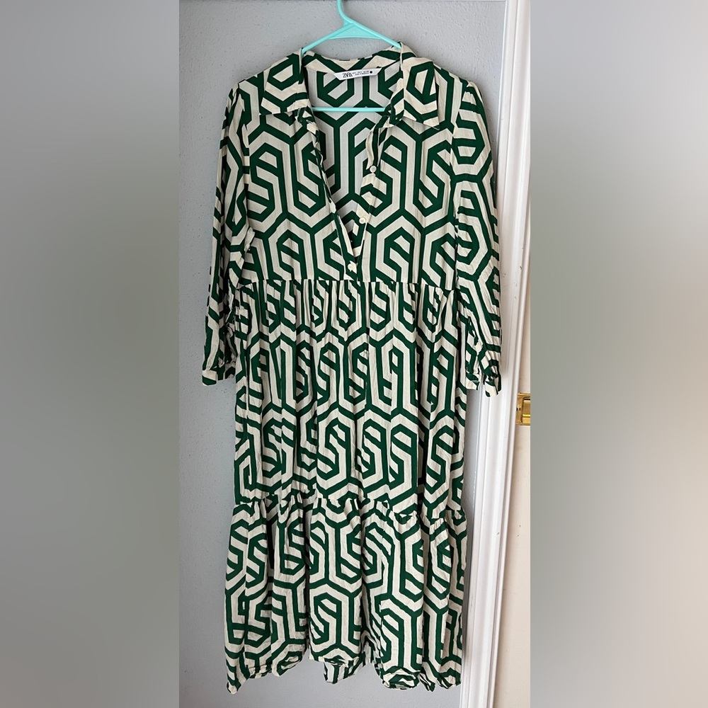 Zara Geometric Print Dress